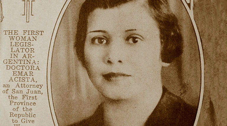 Emar Acosta, primera mujer legisladora de América Latina